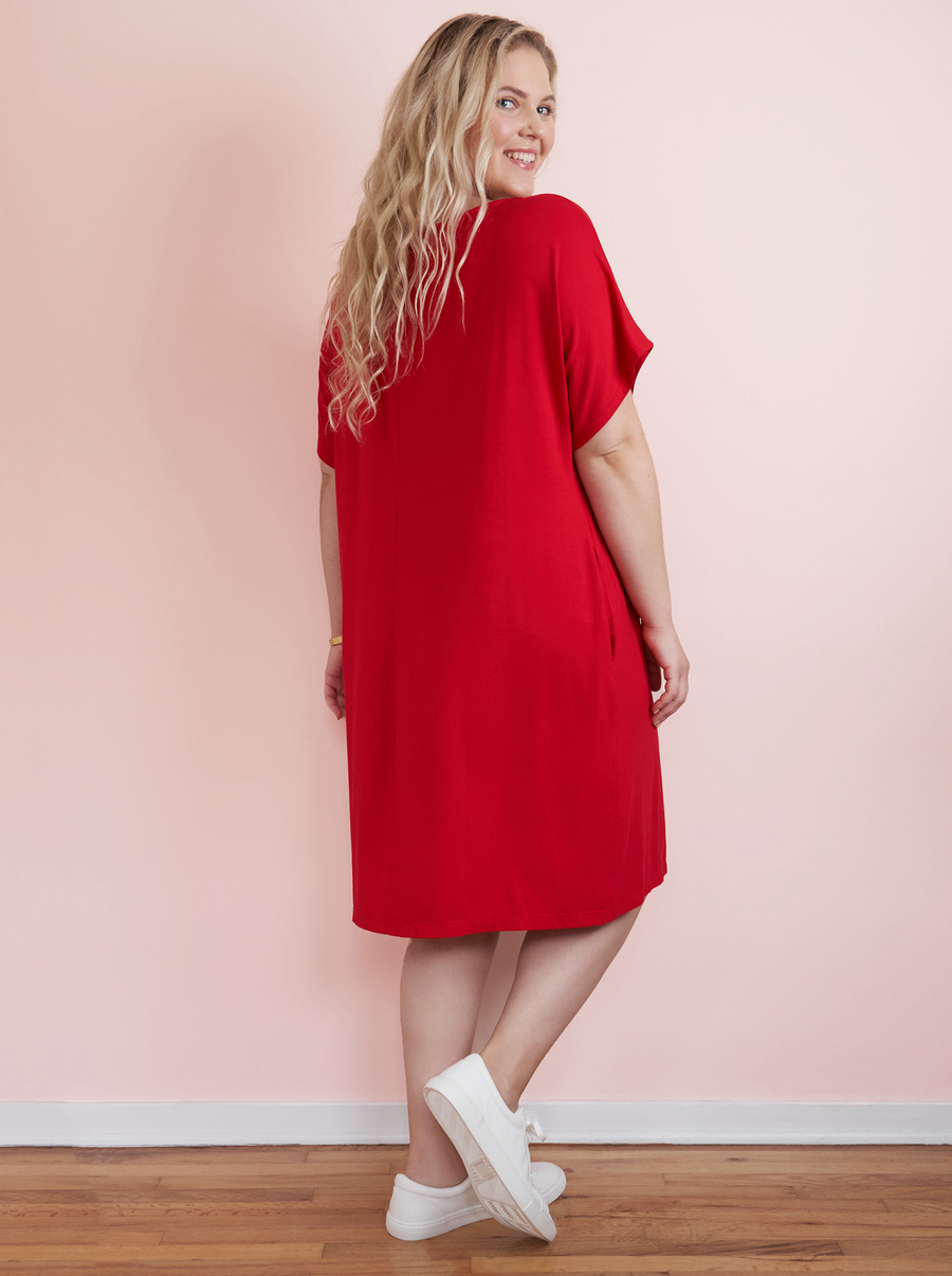 F&F dress  Red dress short, Dress size chart women, Shift dress black